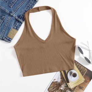 SHEIN backless Halter Crop Tops (set of 2)